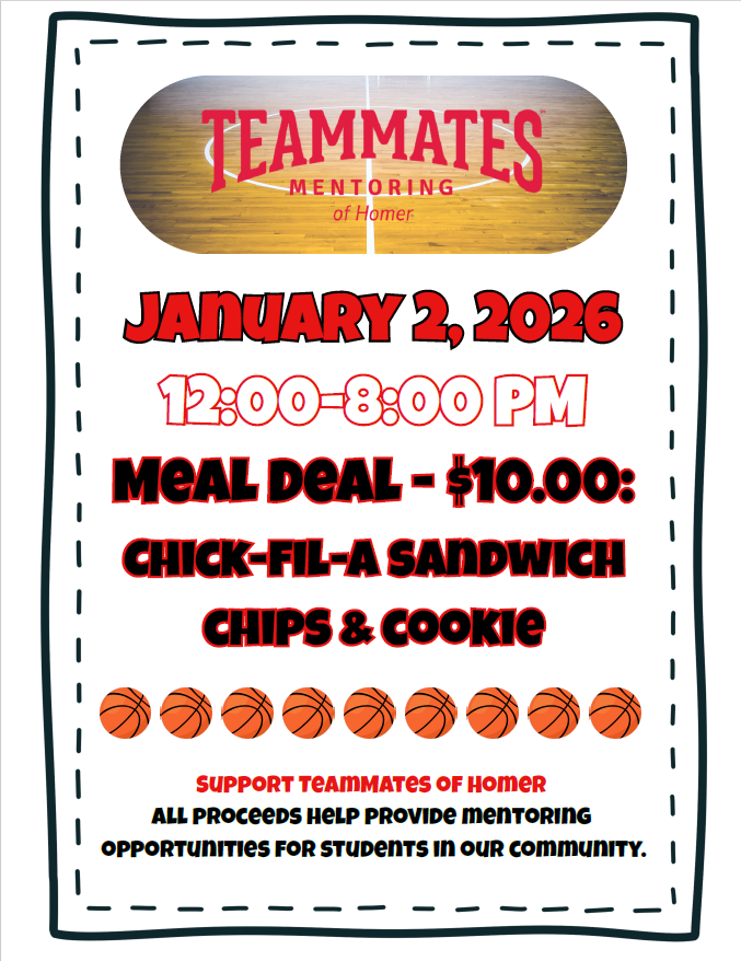 Teammates fundraiser. Jan 2, 2026 at BB games noon-8pm